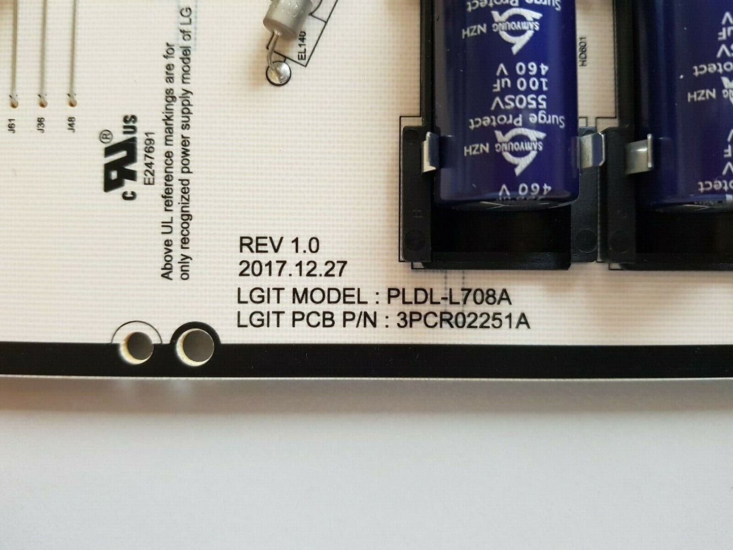 GENUINE LG 86UM7600 POWER SUPPLY BOARD EAY64888601 LGP86T-18U1 3PCR02251A 