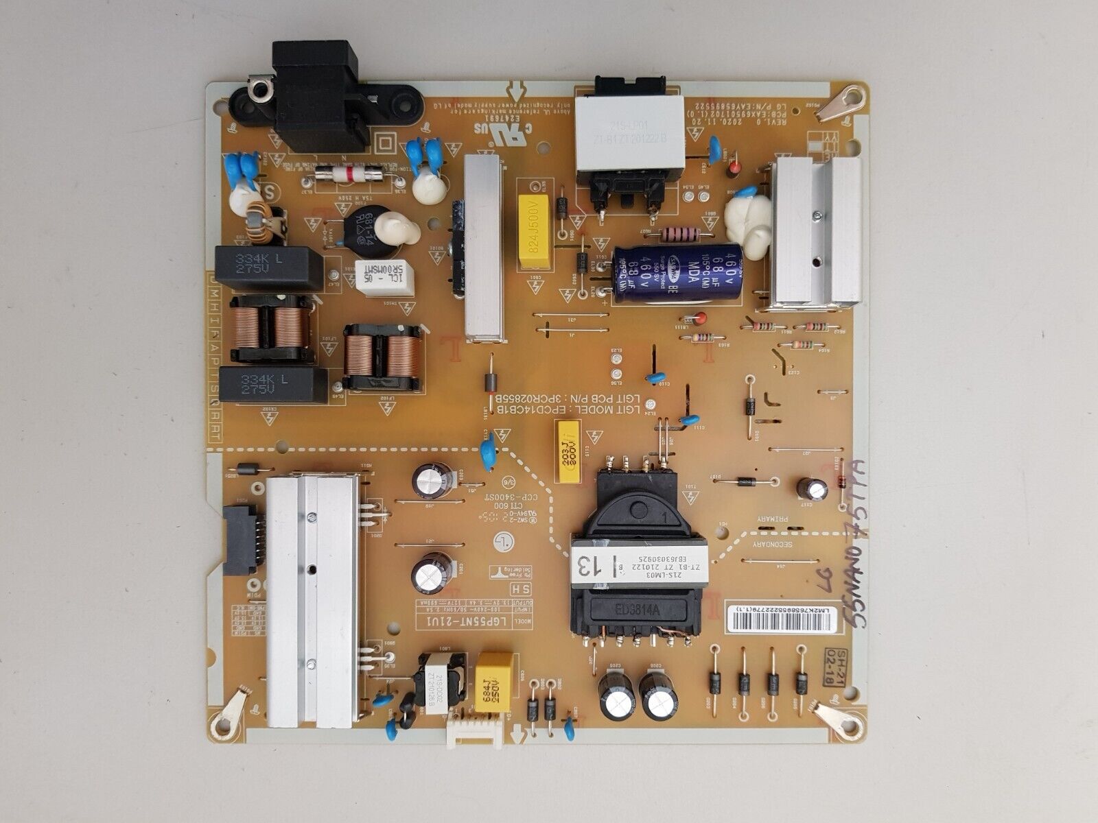 GENUINE LG 55NANO75TPA POWER SUPPLY BOARD EAY65895522 EAX69501702 LGP55NT-21U1