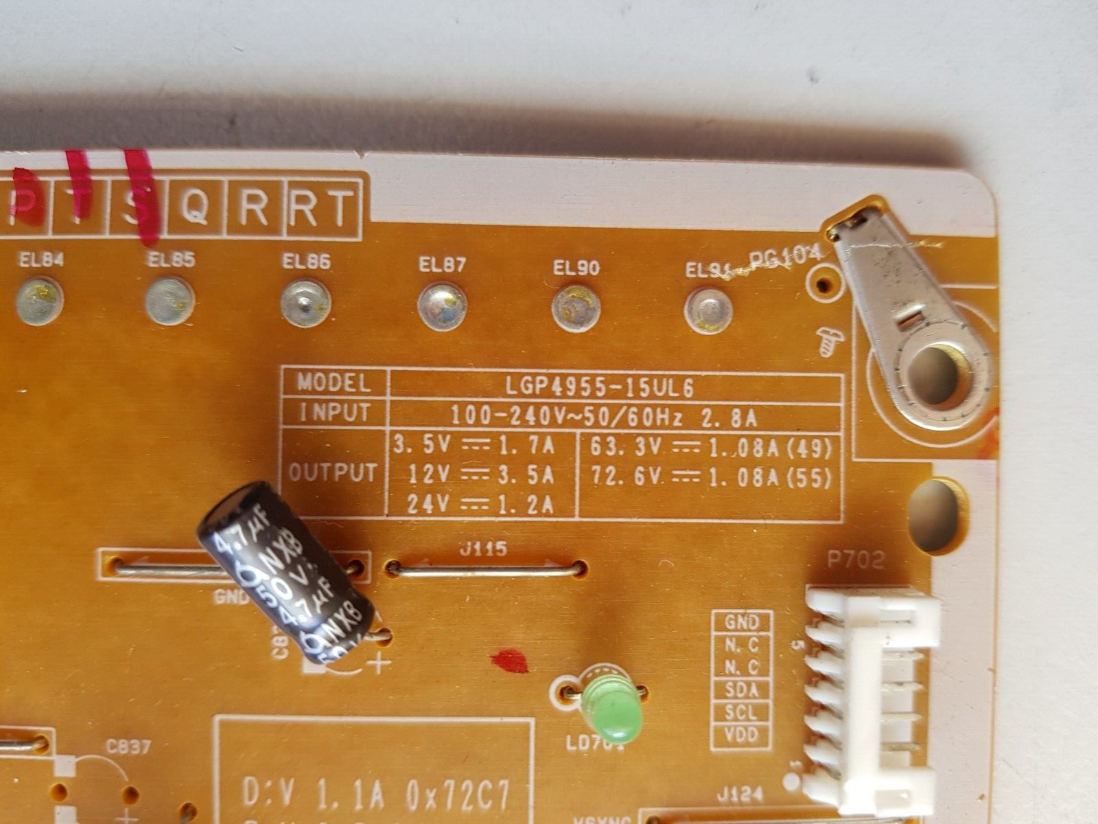 GENUINE LG 55UF770T POWER SUPPLY BOARD EAY63729101 EAX65691001 3.0 LGP4955-15UL6