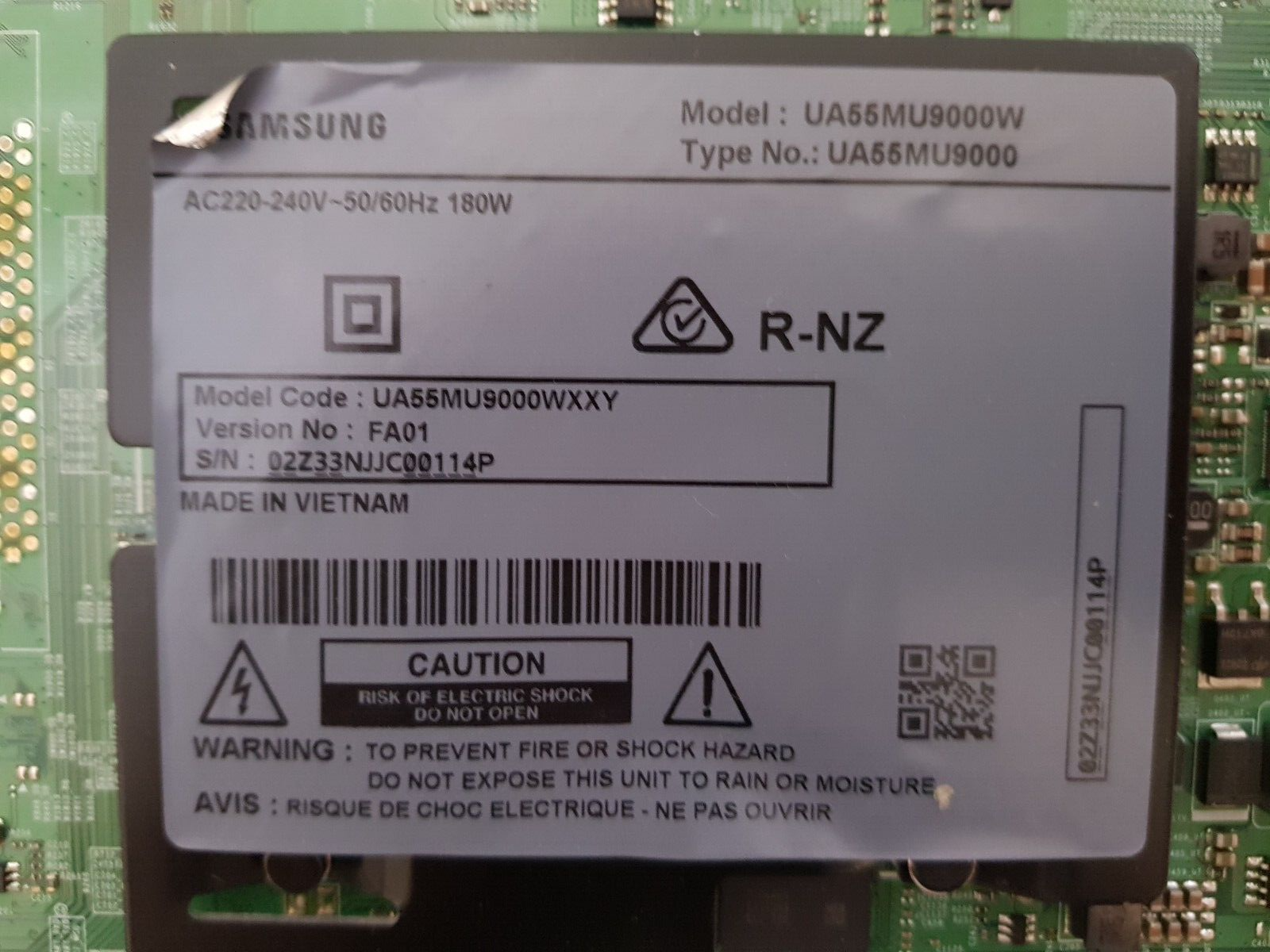 GENUINE SAMSUNG UA55MU9000WXXY (VER FA01) MAIN BOARD BN94-12535G BN41-02570B