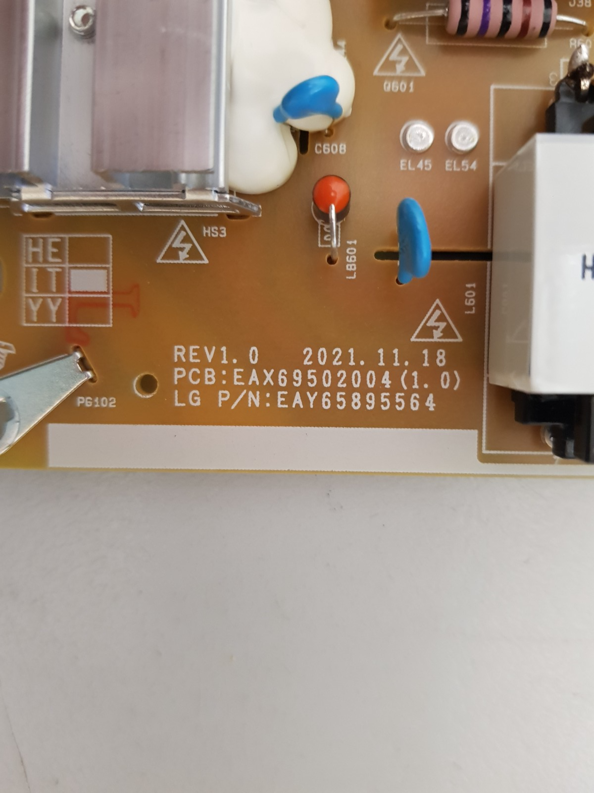GENUINE LG 50UQ9000 POWER SUPPLY BOARD EAX69502004 (1.0) EAY65895564