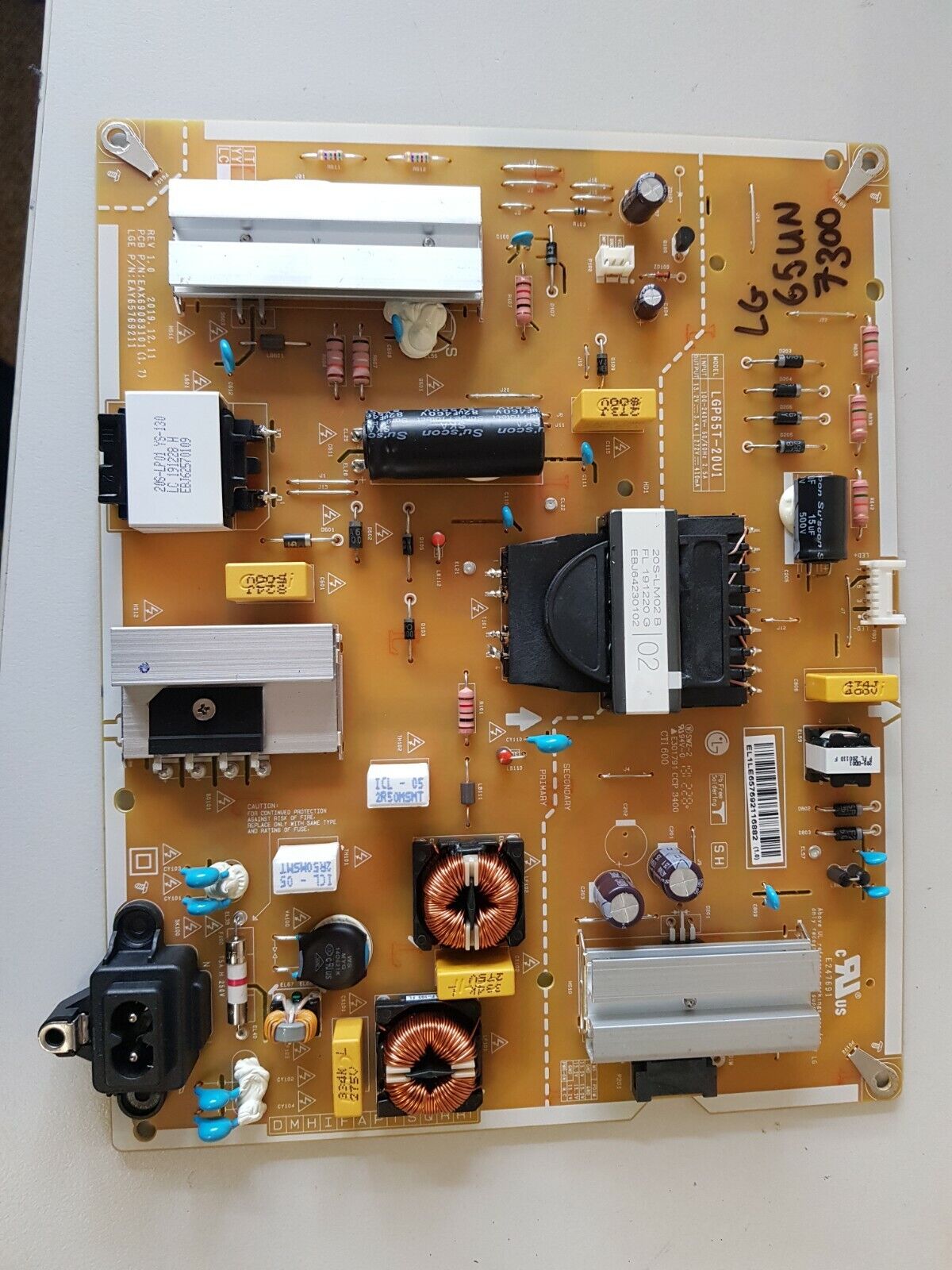 GENUINE LG 65UN7300 POWER SUPPLY BOARD EAY65769211 EAX69083101 LGP65T-20U1