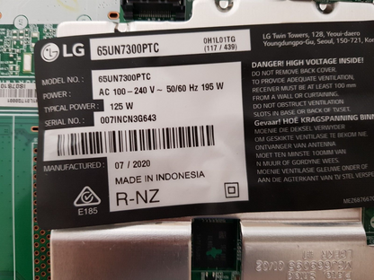 GENUINE LG 65UN7300 PTC MAIN BOARD EBT66477002 EAX69083603 1.0