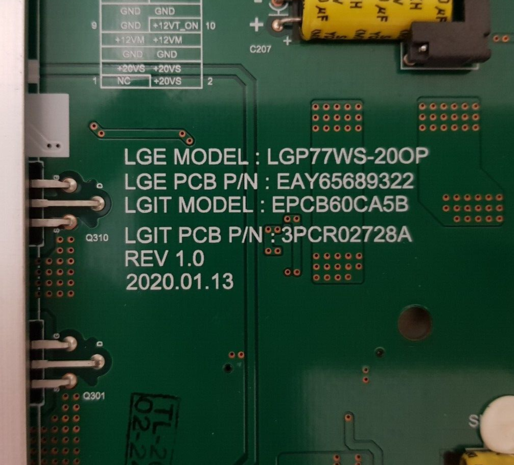 GENUINE LG OLED77GXPTA .AAUWLH POWER SUPPLY BOARD EAY65689322 LGP77WS-20OP