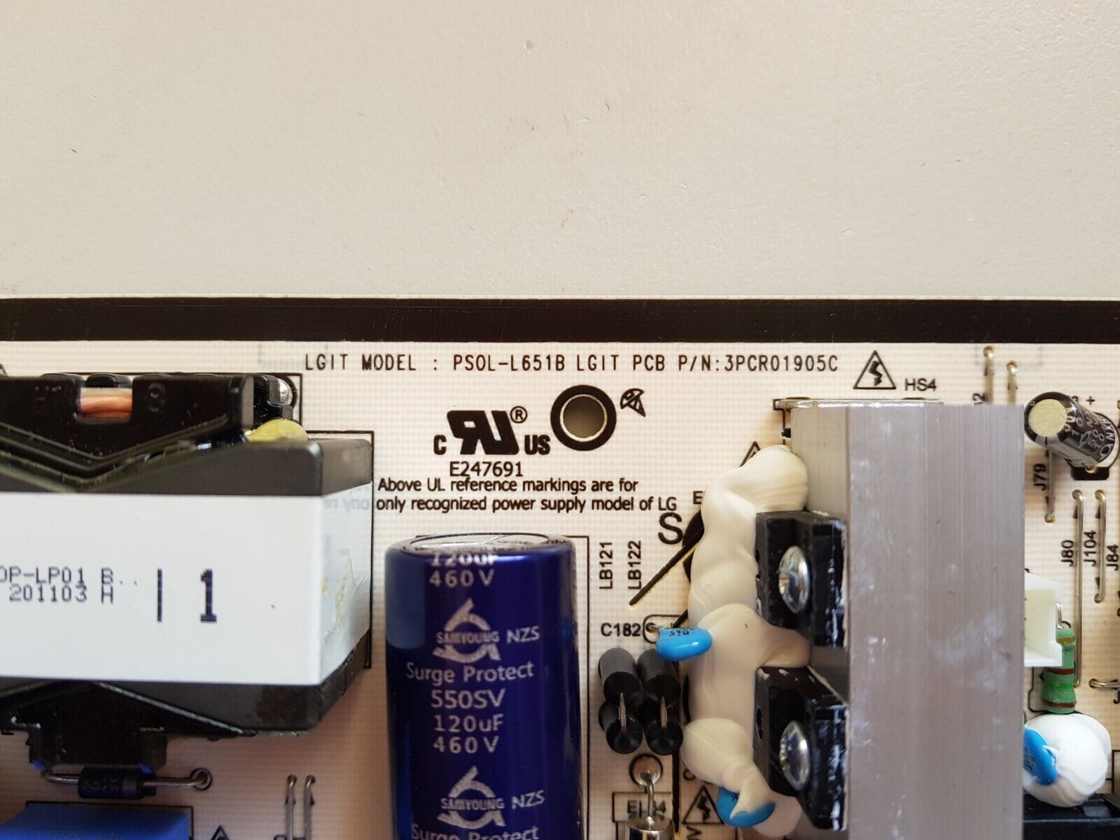 GENUINE LG OLED 65E7T OLED 65C7T POWER SUPPLY BOARD (BRAND NEW) EAY64490602