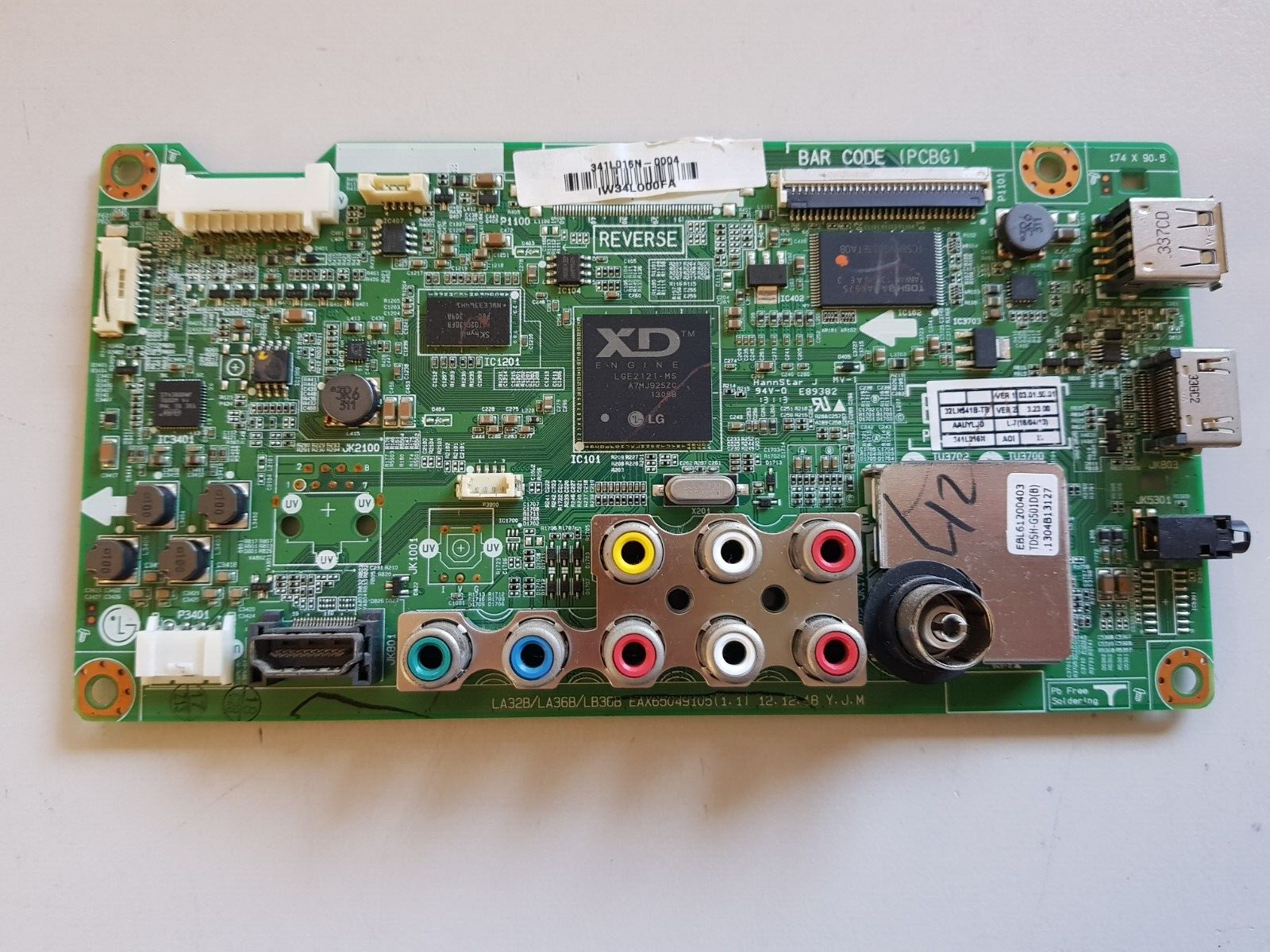 GENUINE LG 32LN541B MAIN BOARD 341L016N EAX65049105 (1.1)