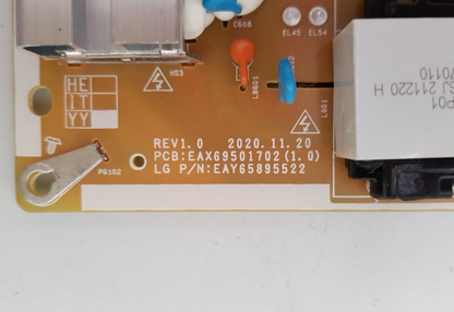 GENUINE LG 55NANO77TPA POWER SUPPLY BOARD EAX69501702 1.0 EAY65895522