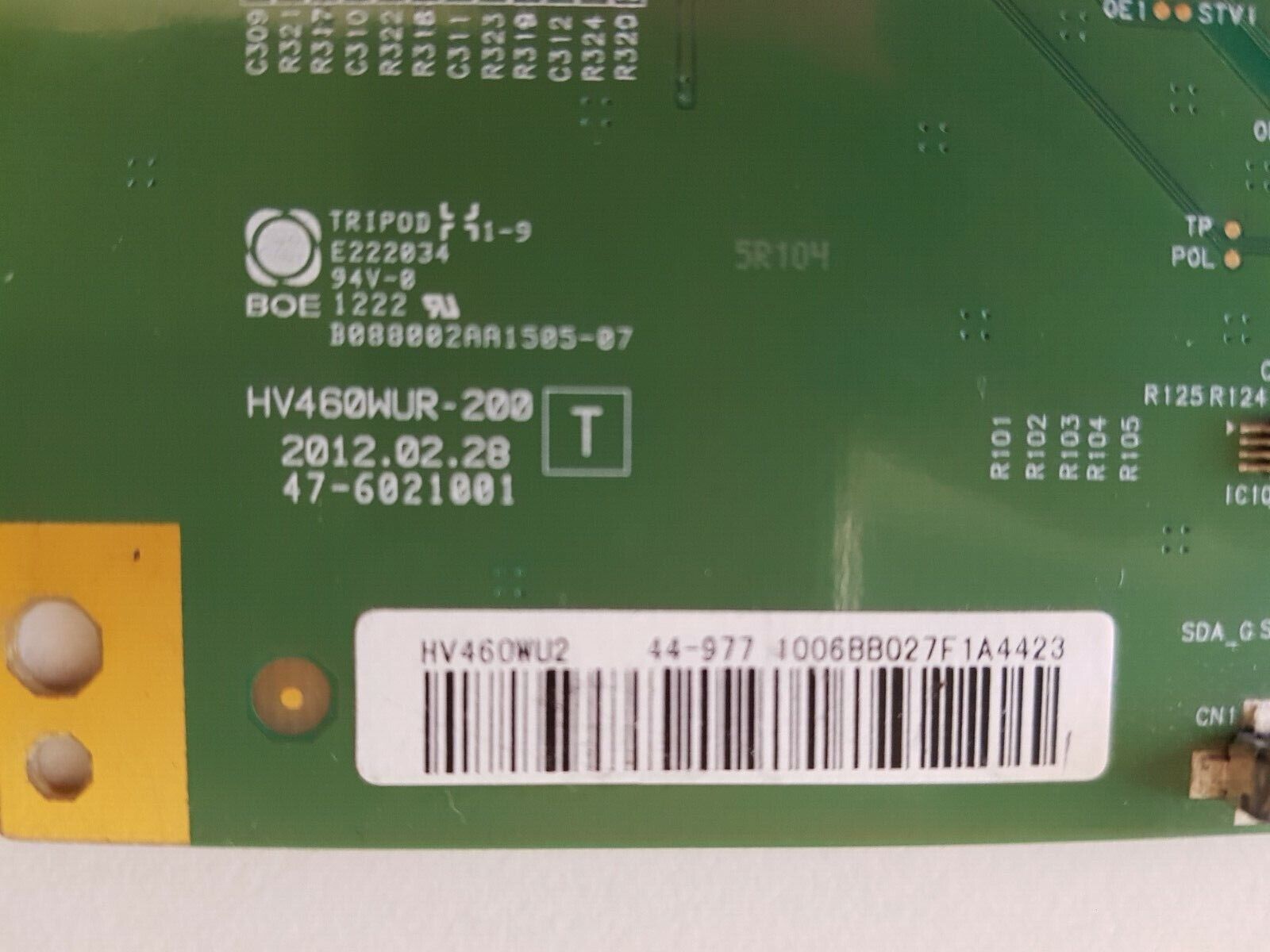 GENUINE PHILLIPS 46PFL3908/F7 T-CON BOARD HV460WU2 HV460WUR-200 E222034