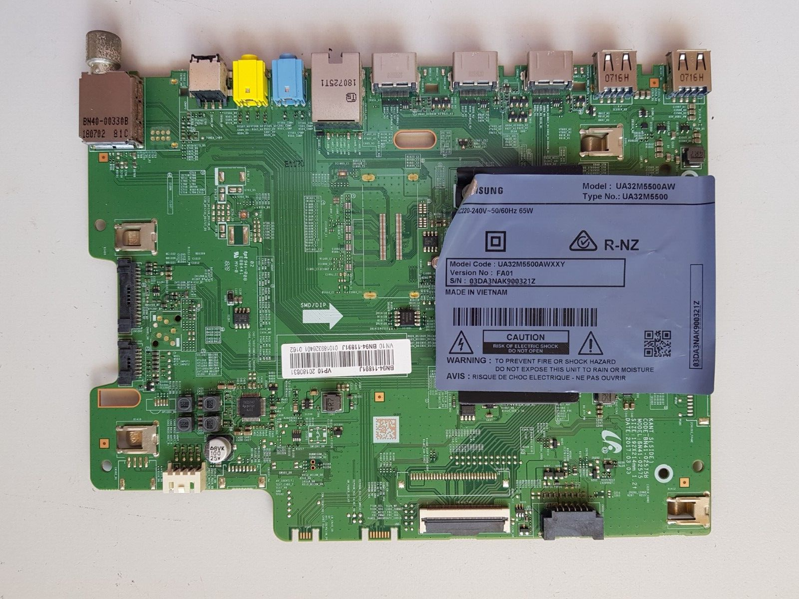 GENUINE SAMSUNG UA32M5500AWXXY (VER FA01) MAIN BOARD BN94-11891J BN41-02575A