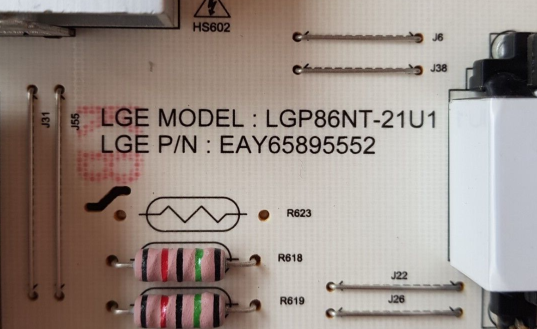 GENUINE LG 86UP8000PTB POWER SUPPLY BOARD EAY6585552 LGP86NT-21U1 3PCR02852B