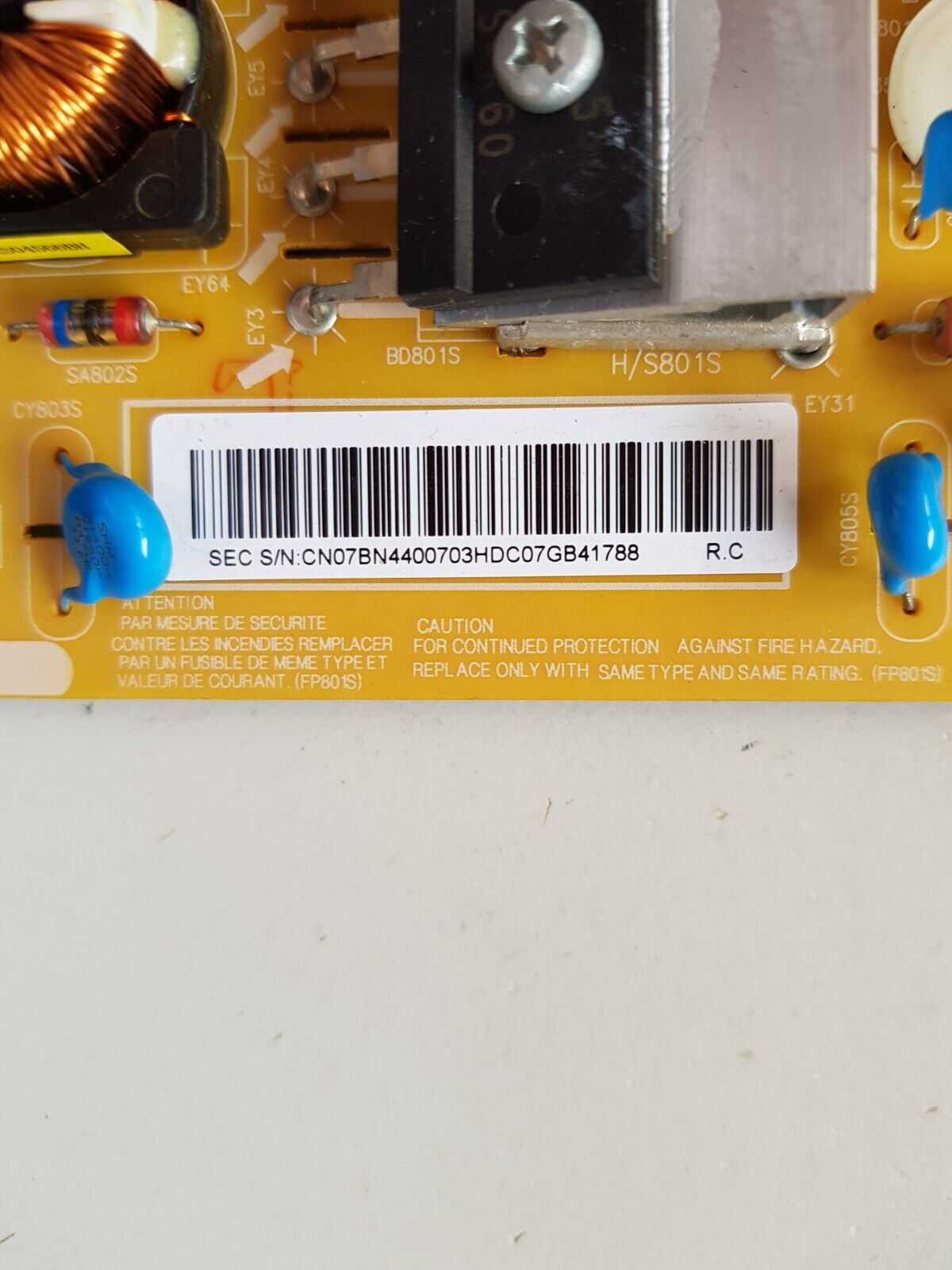 GENUINE SAMSUNG UA48J6200 POWER SUPPLY BOARD BN44-00703H L48S1_FDY