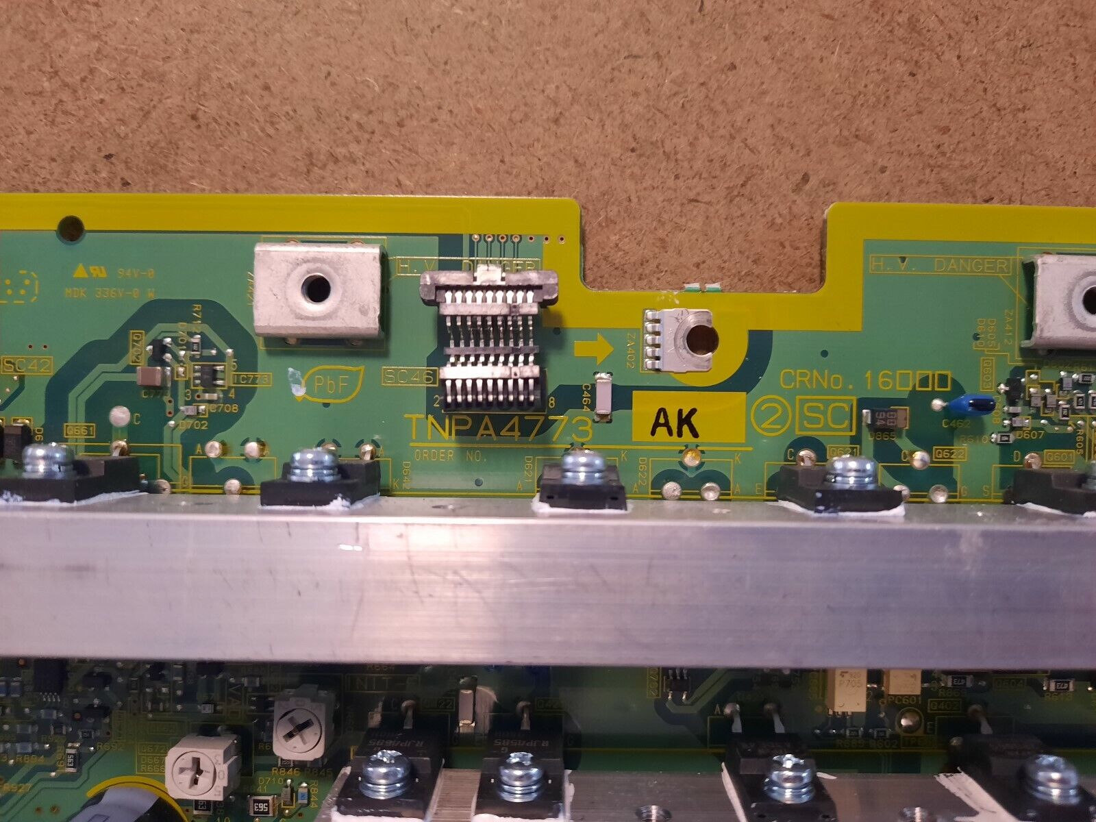 GENUINE PANASONIC THP42X10A SC (Y-Main) Board - TNPA4773 AK (2) (SC) TXNSC1EQUA 