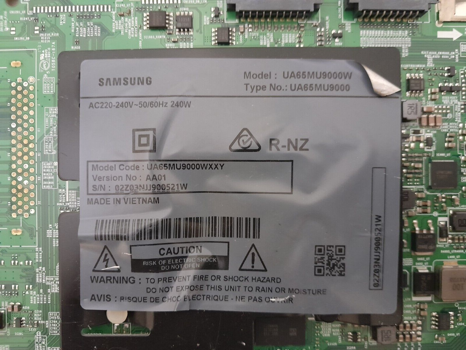 GENUINE SAMSUNG UA65MU9000 WXXY (VER AA01) MAIN BOARD BN94-12536F BN41-02570B