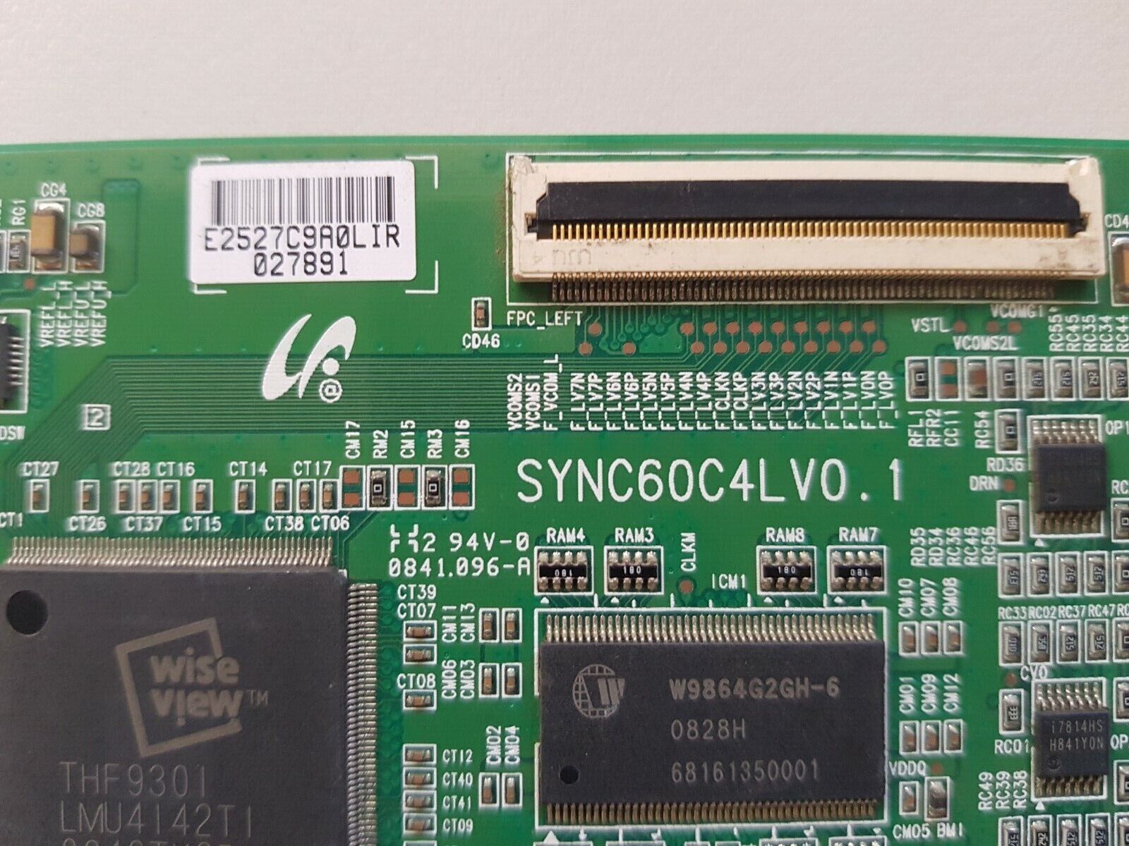 GENUINE TOSHIBA 40CV550A T-CON BOARD SYNC60C4LV0.1