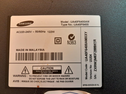 GENUINE SAMSUNG UA40F6400 STAND & SCREWS