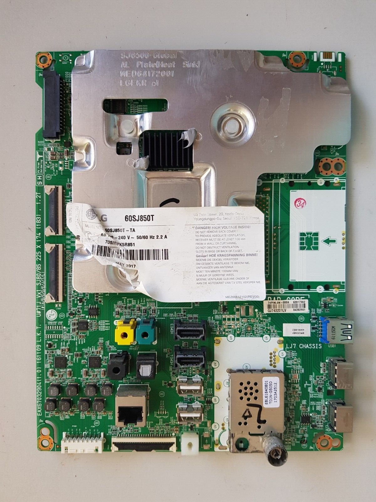 GENUINE LG 60SJ850T MAIN BOARD EAX67032904 1.0 84282901 63917902