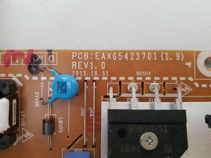 GENUINE LG 42LB5820 POWER SUPPLY BOARD EAY63071901 EAX65423701 1.9 LGP3942-14PL1