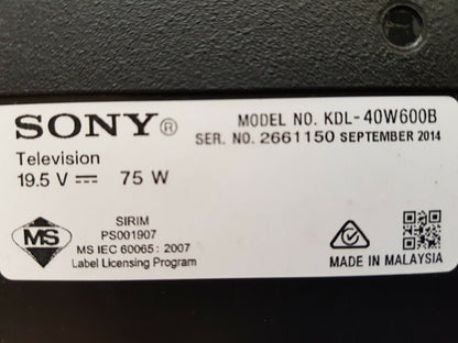 GENUINE SONY KD 40W600B STAND & SCREWS