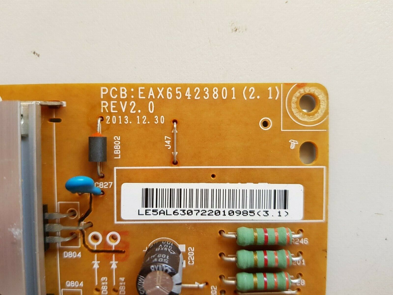 GENUINE LG 60LB6500 POWER SUPPLY BOARD EAY63072201 EAX65423801 LGP60-14LP2