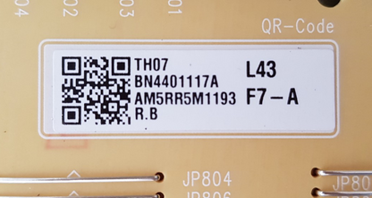 GENUINE SAMSUNG QA43LS03 AAWXXY POWER SUPPLY BOARD BN44-01117A L43F7_AHS
