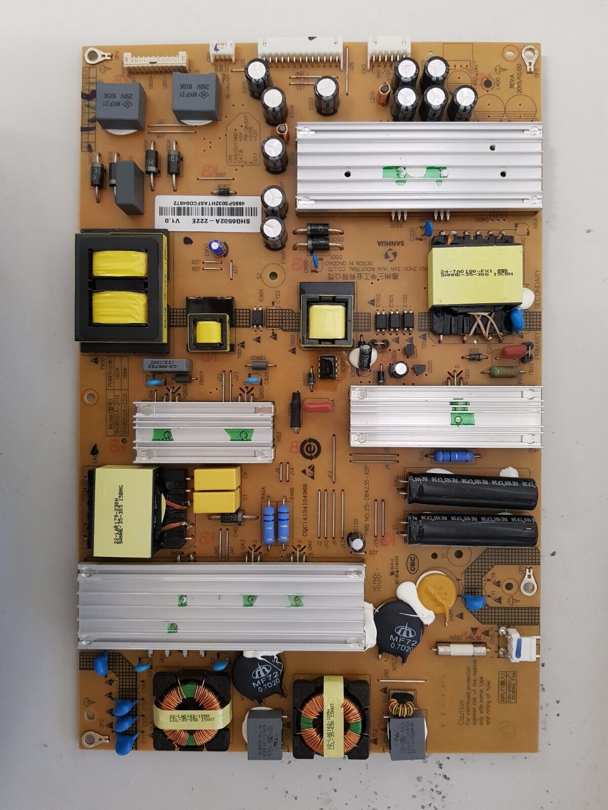 GENUINE SONIQ S65VX15A POWER SUPPLY BOARD SHG6502A-222E CQC14134104969