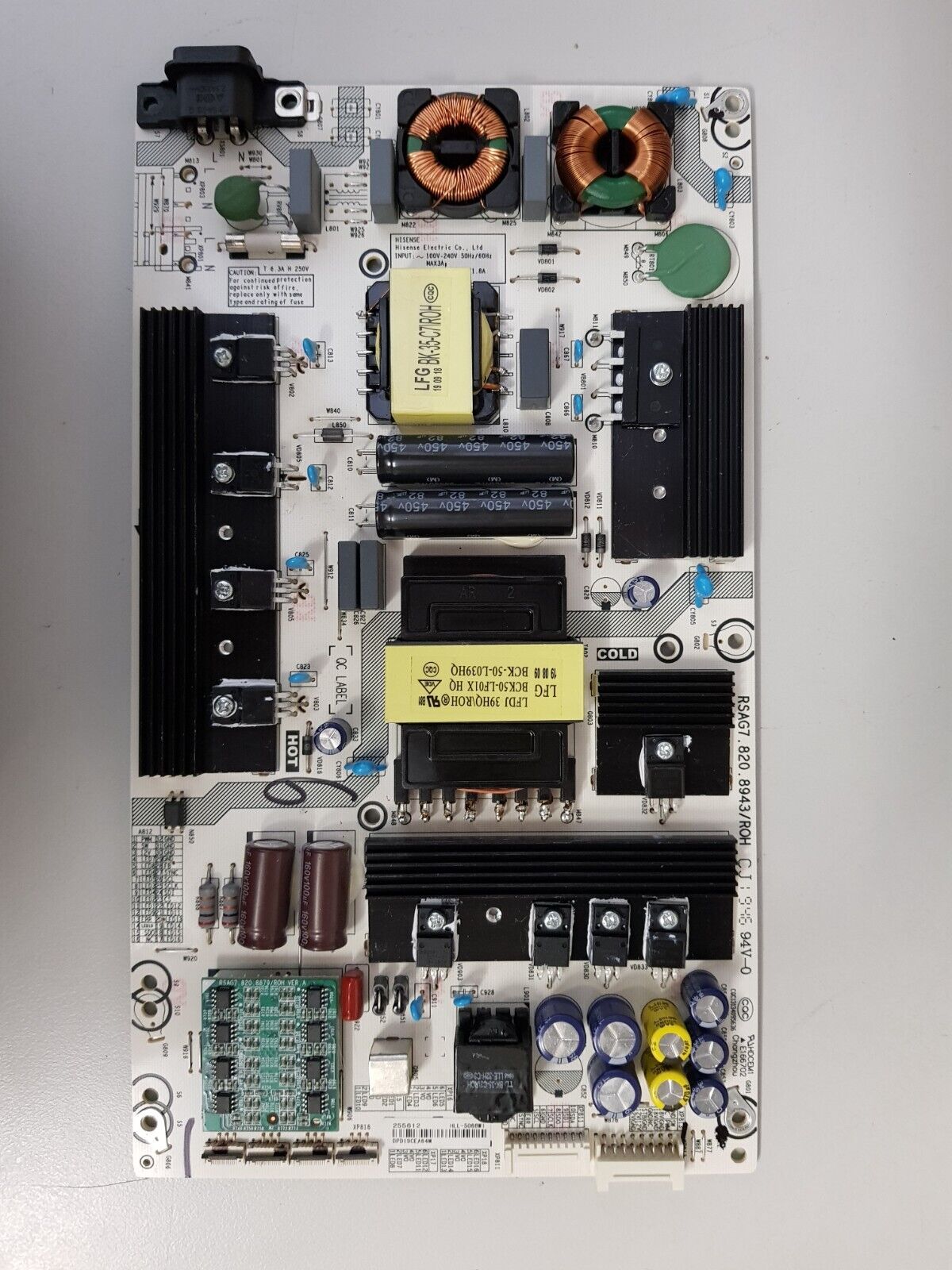 GENUINE HISENSE 65R7 POWER SUPPLY BOARD RSAG7.820.8943 HLL-5068WI