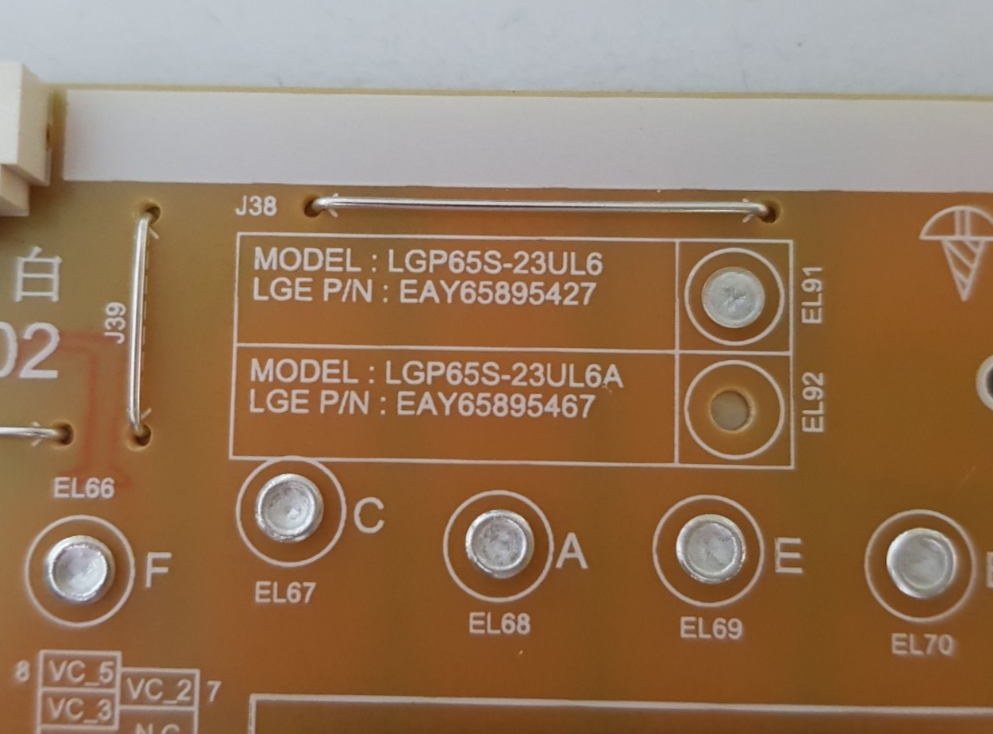GENUINE LG 65QNED81SRA .AAUFLJD POWER SUPPLY BOARD EAY65895427 LGP65S-23UL6
