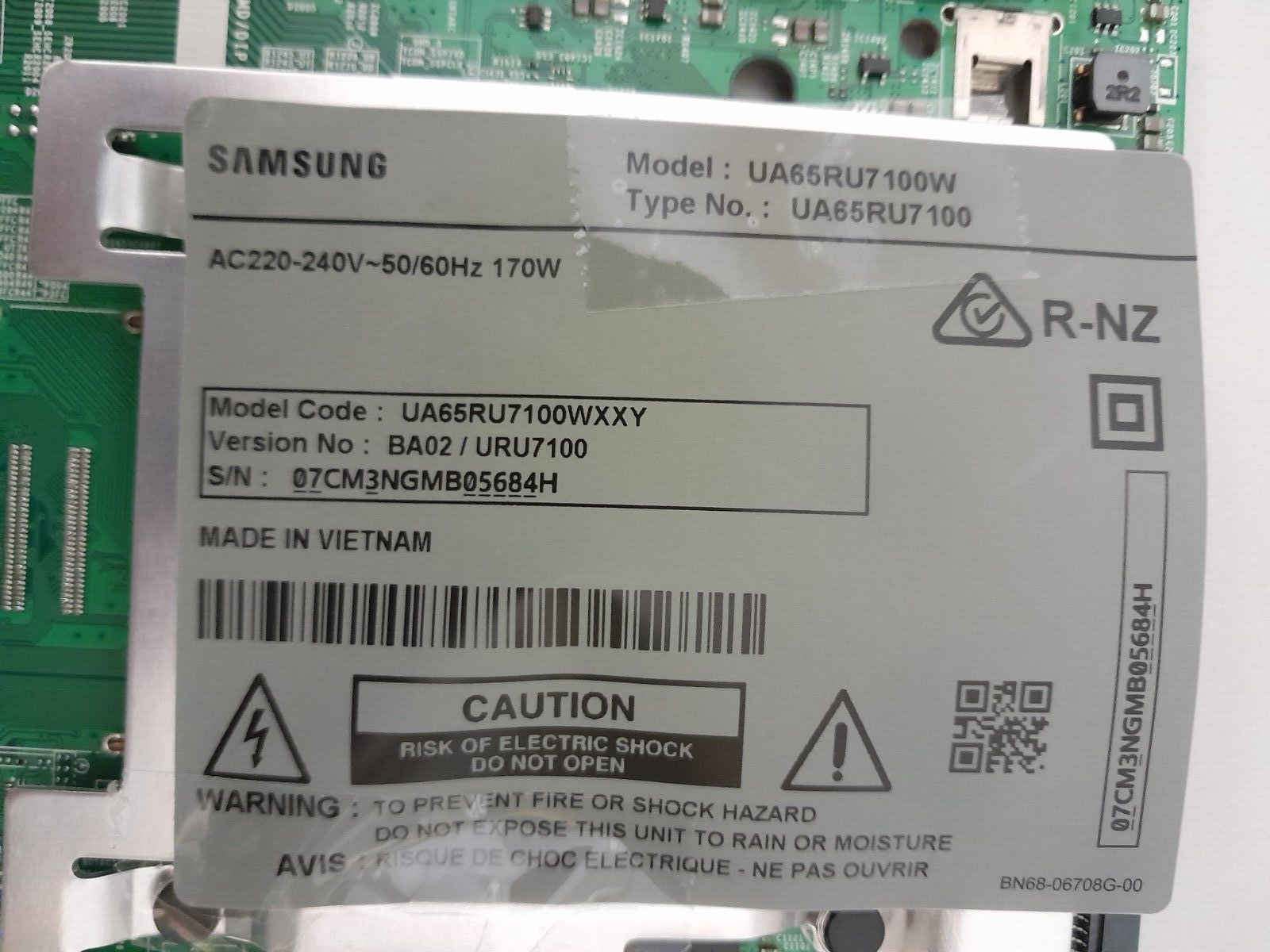 GENUINE SAMSUNG UA65RU7100 (VER-BA02) MAIN BOARD BN94-14106G