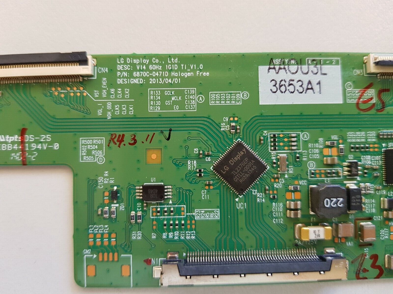GENUINE LG 55LB5820 55LB6100 T-CON BOARD 6871L-3653A 6870C-0471D