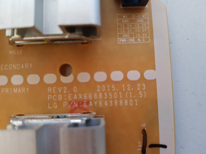 GENUINE LG 43UH610T POWER SUPPLY BOARD  EAY64388801 EAX66883501(1.5)