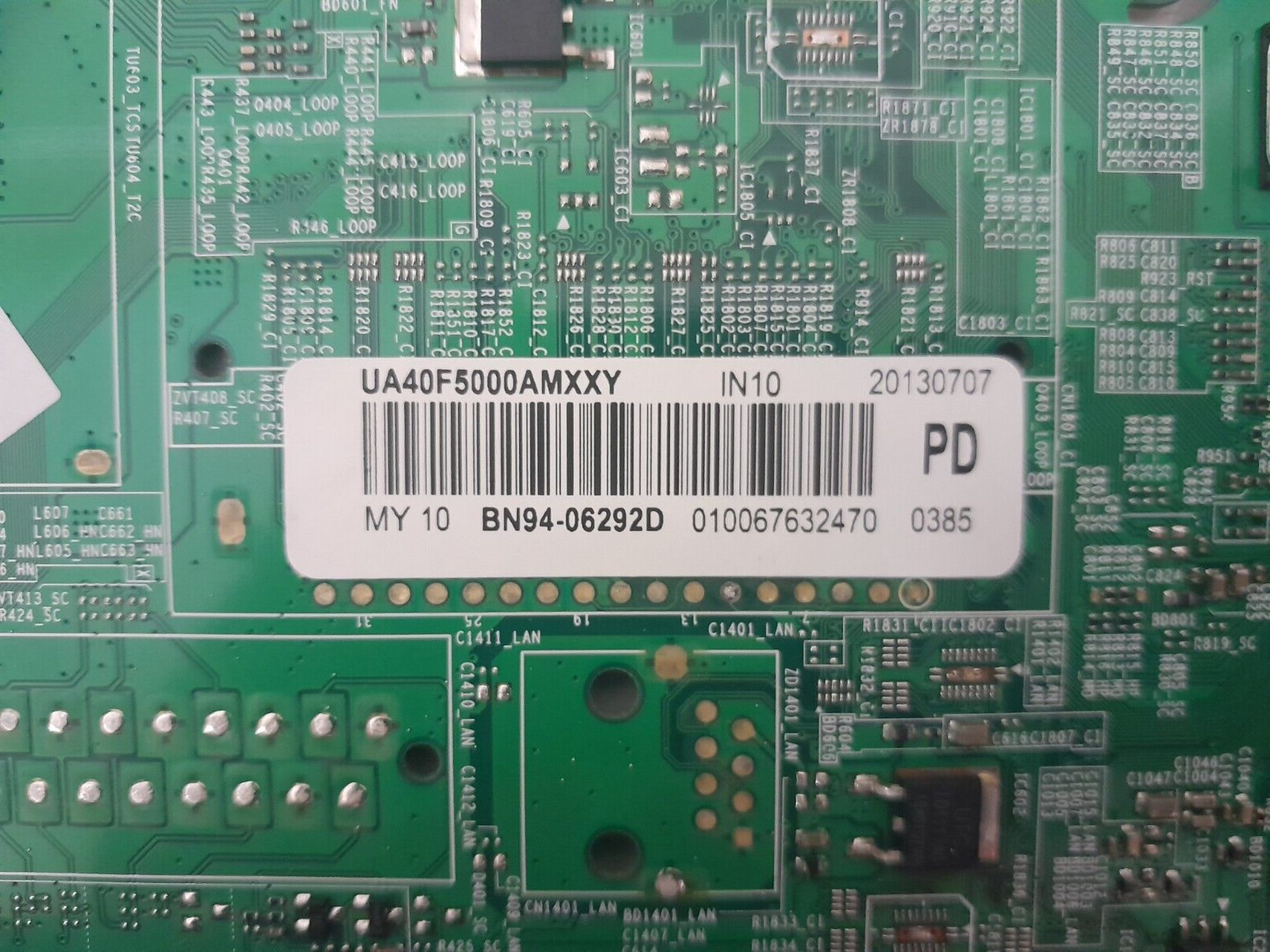 GENUINE SAMSUNG UA40F5000 AMXXY (VER IU05) MAIN BOARD BN94-06292D
