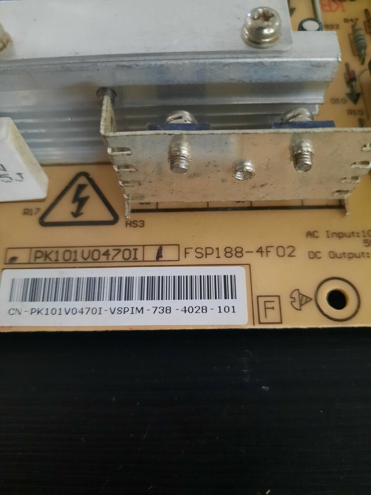GENUINE HITACHI L32A01 Power Supply Board - FSP188-4F02 PK101V0470I
