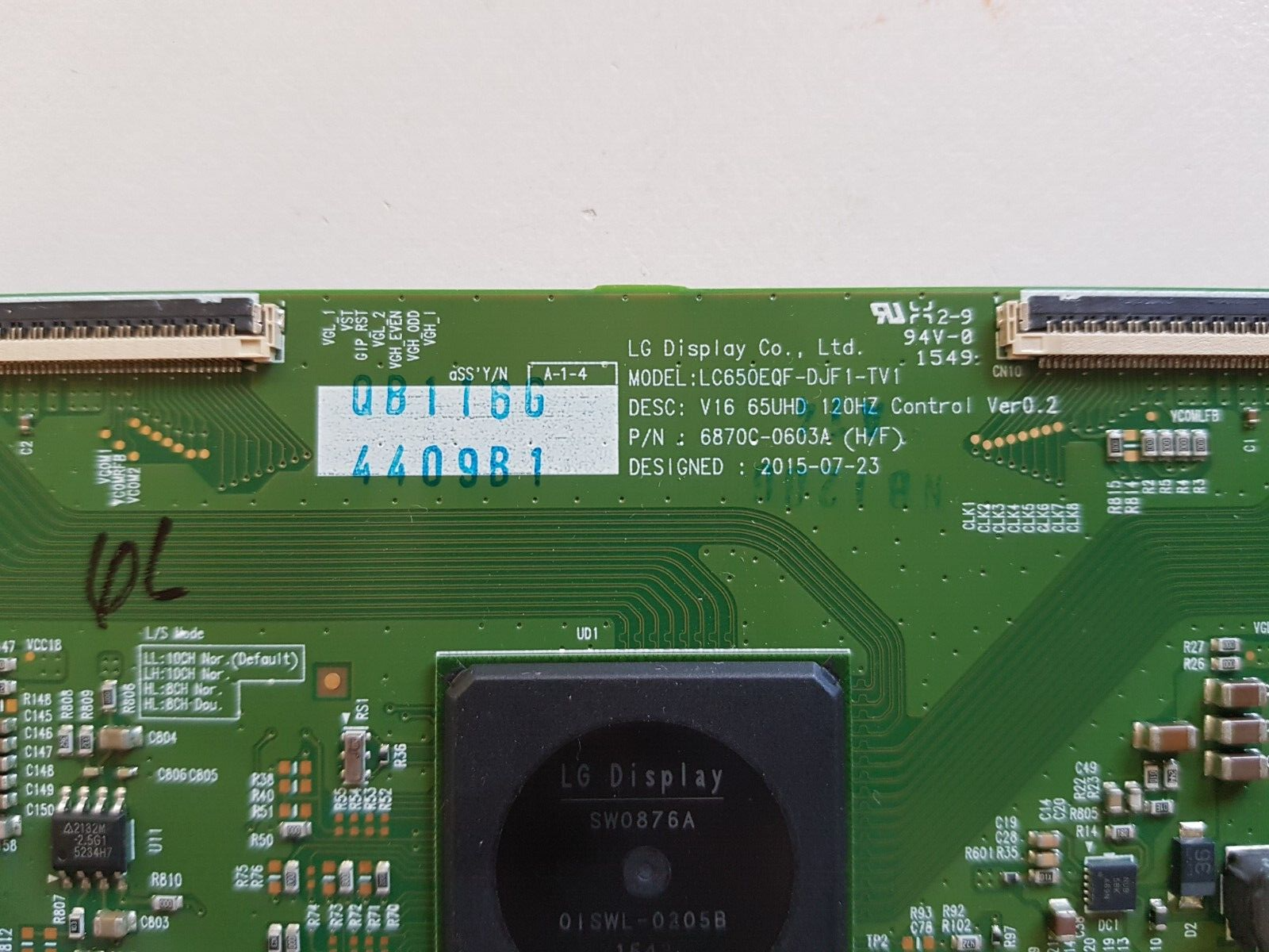 GENUINE LG 65UH7700 T-CON BOARD 6870C-0603A 6871L-4409B