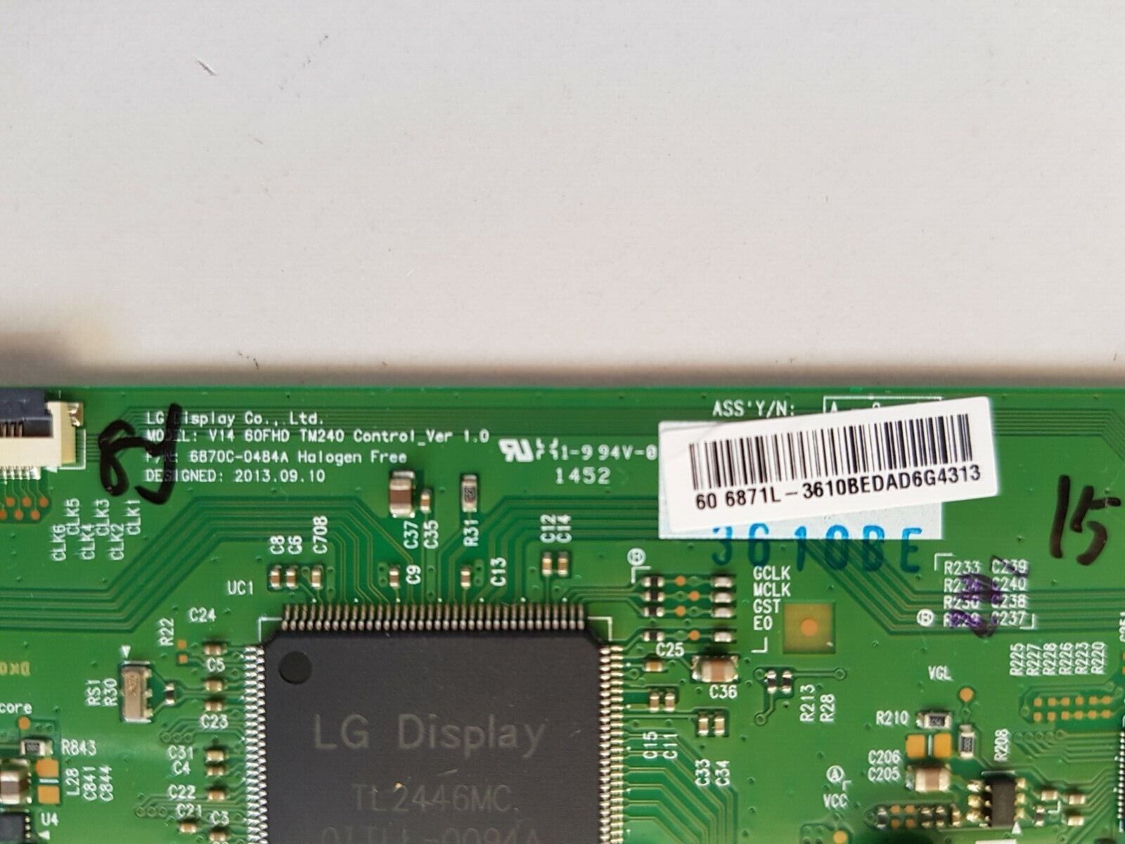 GENUINE HISENSE 60K390PAG T-CON BOARD 6871L-3610B 6870C-0484A