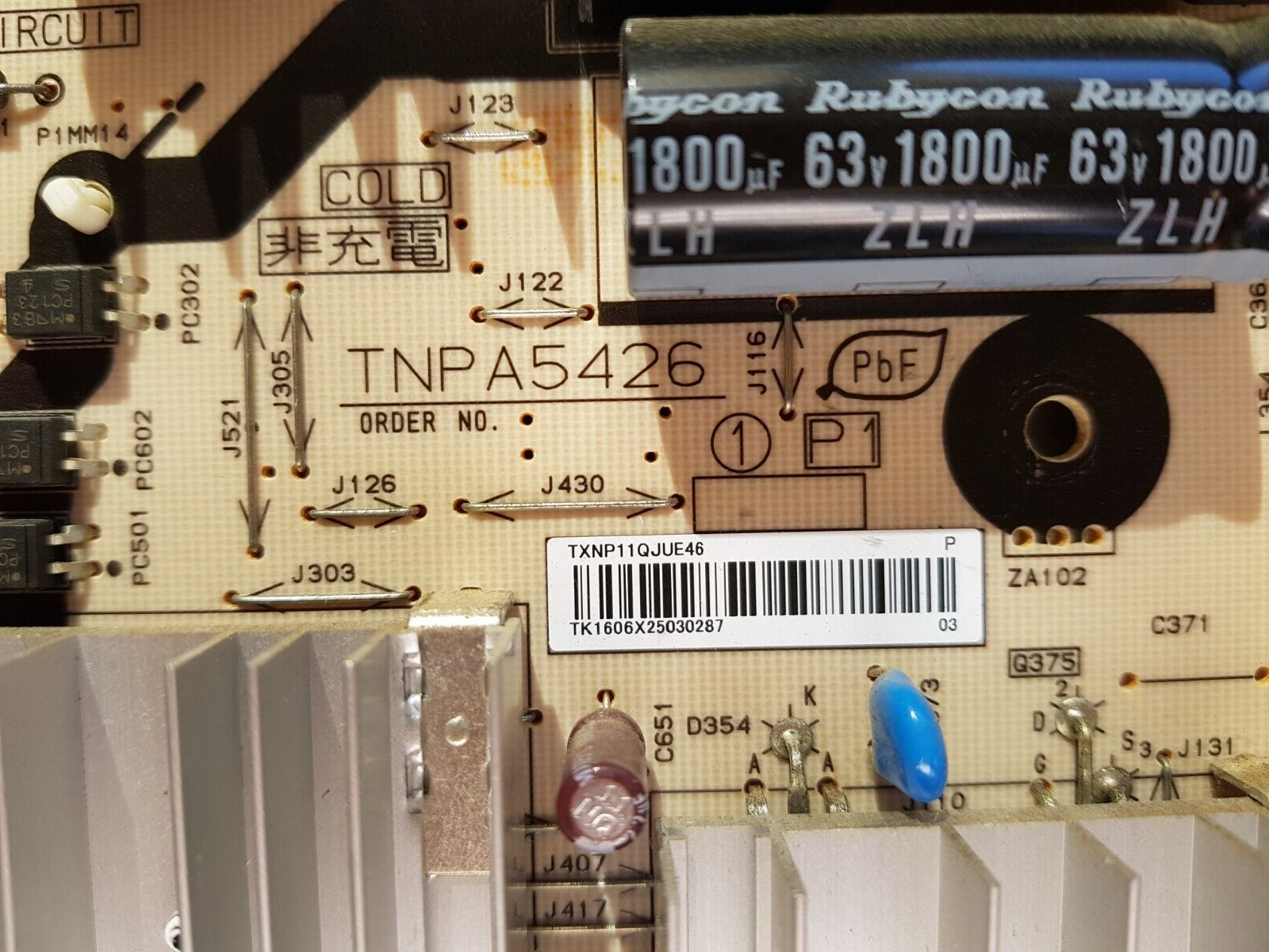 GENUINE PANASONIC THP50ST30A 50GT30A 50VT30A POWER SUPPLY BOARD TNPA5426 (1)[P2]