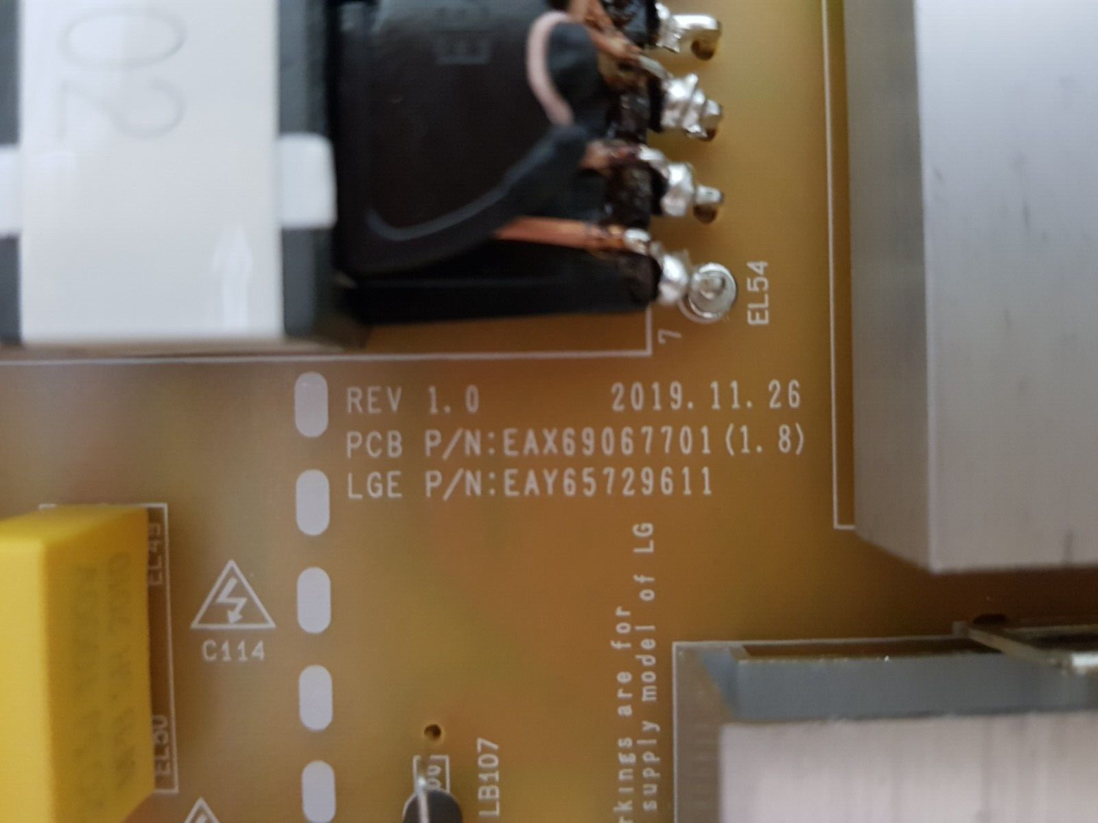 GENUINE LG 65NANO91TNA POWER SUPPLY BOARD EAY65729611 EAX69067701 1.8