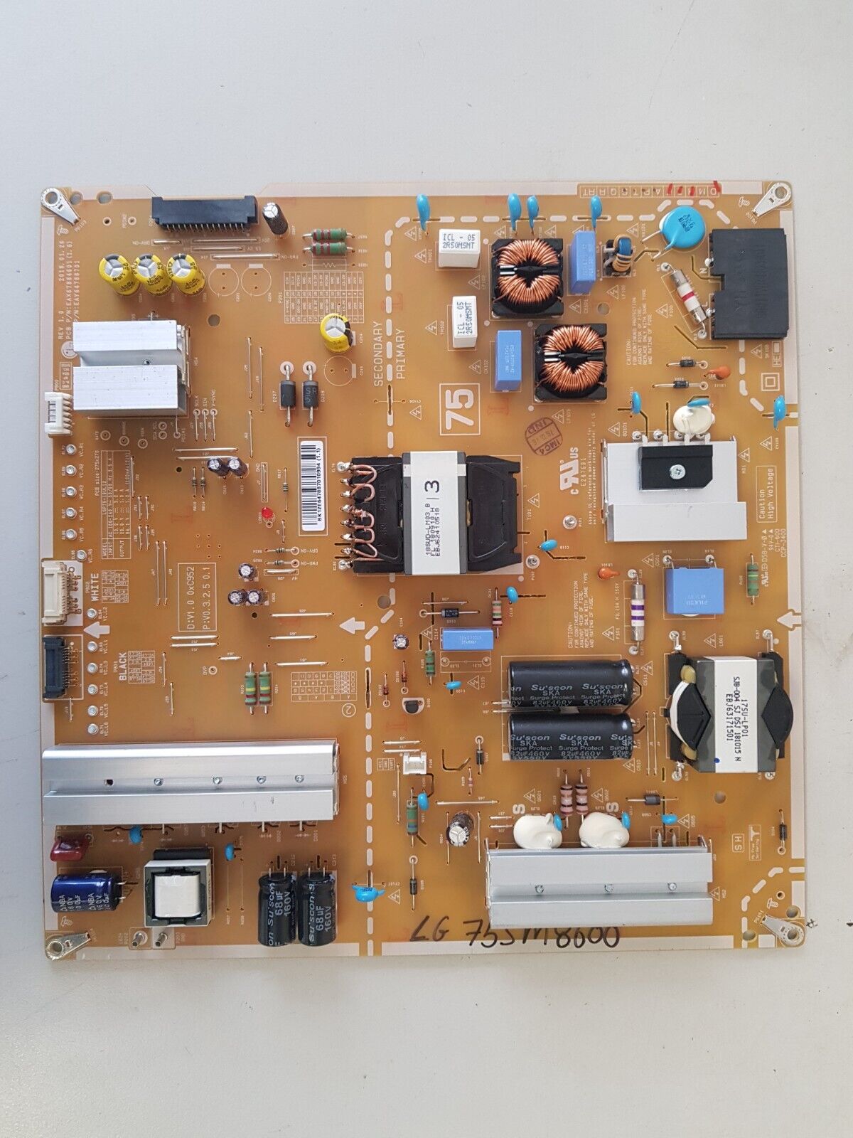 GENUINE LG 75SM8600 POWER SUPPLY BOARD EAY64788701 LGP75-18UL12 EAX67884601