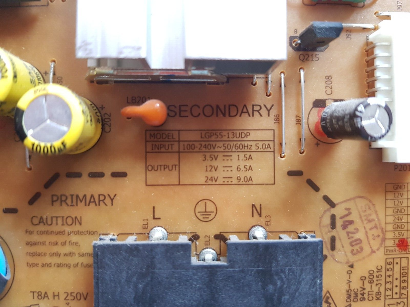 GENUINE LG 55LA9600 POWER SUPPLY BOARD EAY63069001 B12D009001 LGP55-13UDP