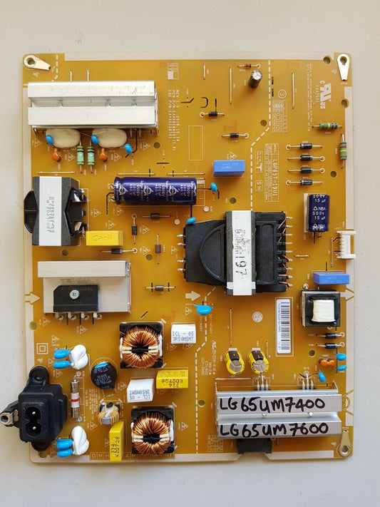 GENUINE LG 65UM7400 POWER SUPPLY BOARD EAY65228701 LGP65T-19U1 EAX68284201