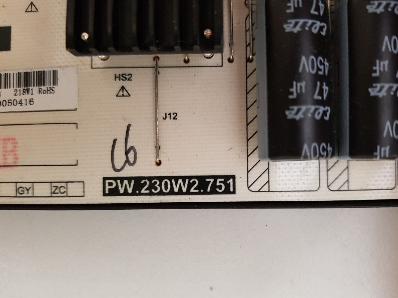 GENUINE POLAROID PL6517UAD POWER SUPPLY BOARD PW.230W2.751