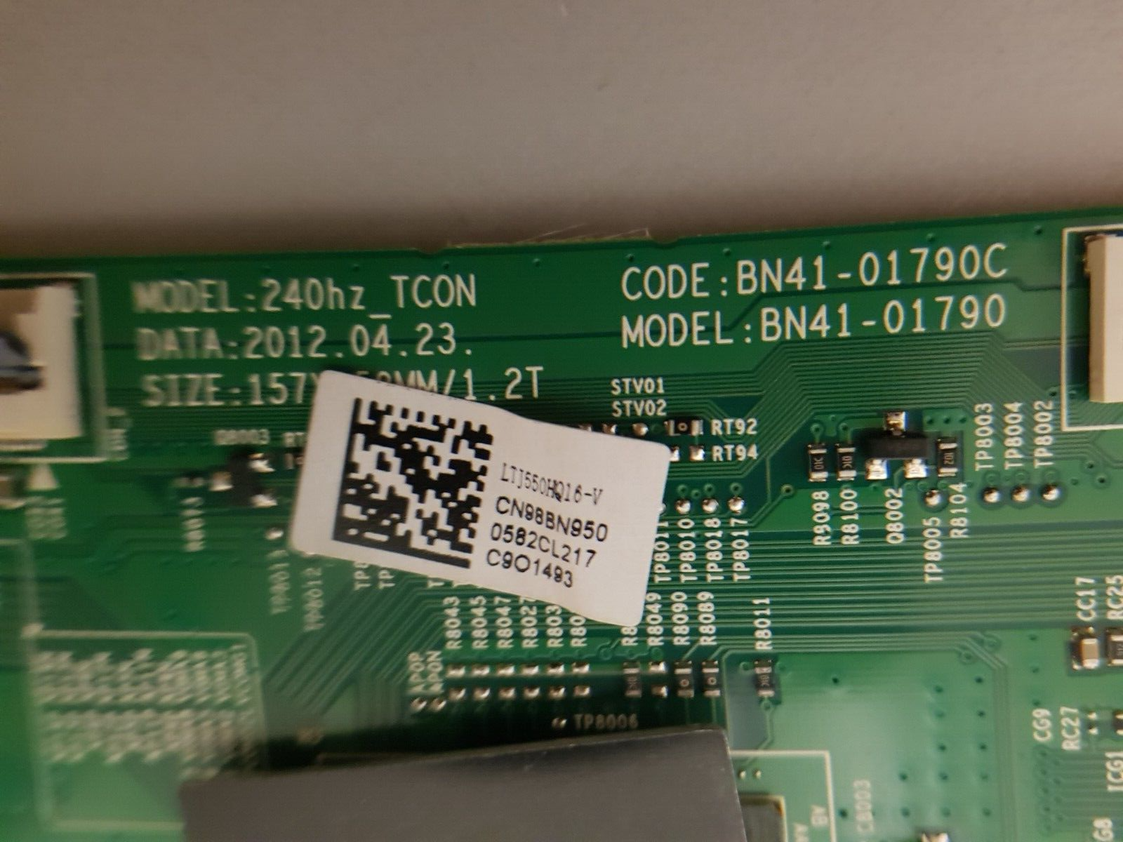 GENUINE SAMSUNG UA55ES8000 (VER-TS02) TCON BOARD BN95-00582C
