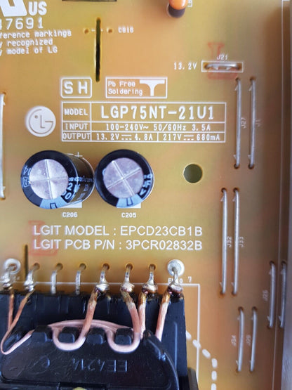 GENUINE LG 75NANO75SQA 75NANO75TPA POWER SUPPLY BOARD EAX69501502 EAY65895542