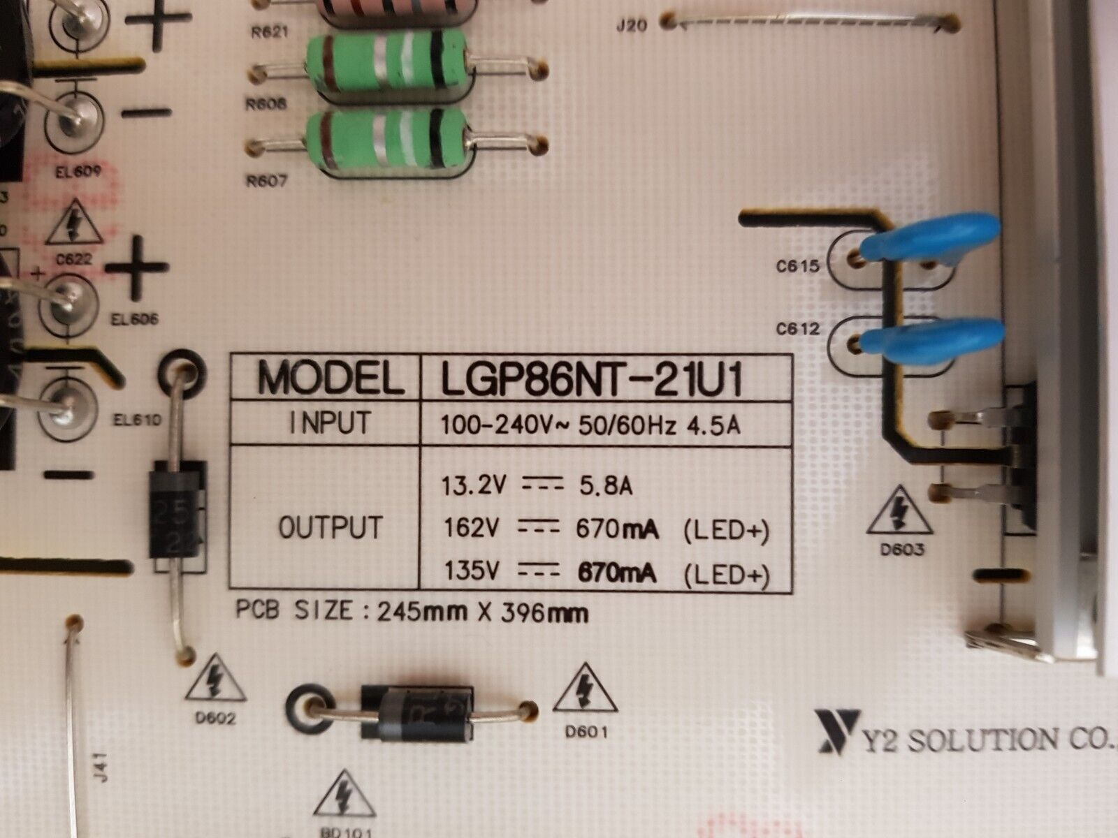 GENUINE LG 86UQ9000PSD POWER SUPPLY BOARD LGP86NT-21U1 EAY65895562