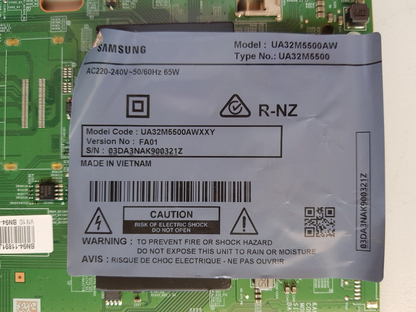 GENUINE SAMSUNG UA32M5500AWXXY (VER FA01) MAIN BOARD BN94-11891J BN41-02575A