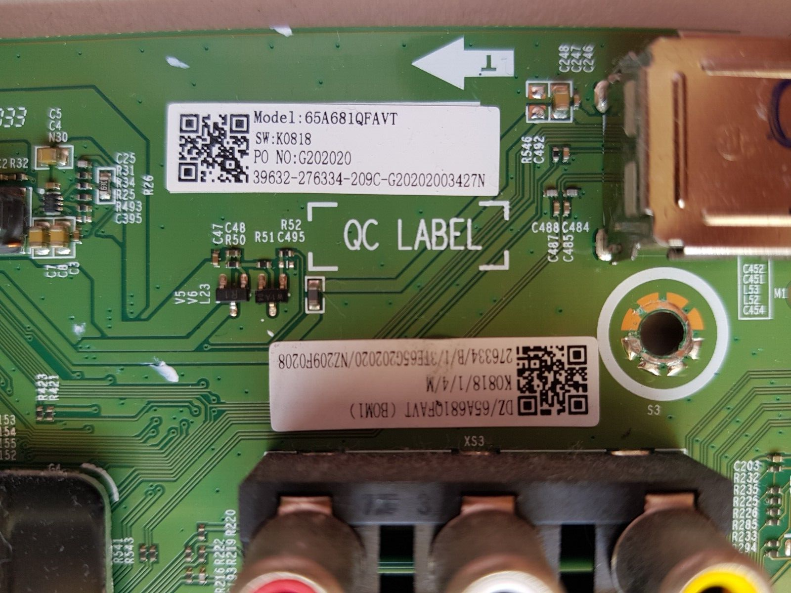 GENUINE HISENSE 65Q7 MAIN BOARD RSAG7.820.9783 65A681QFAVT