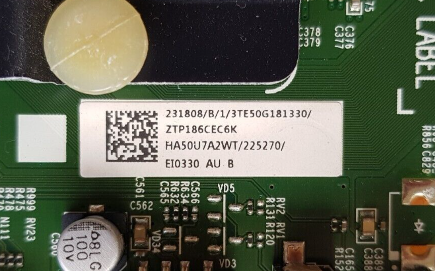 GENUINE HISENSE 50P7 MAIN BOARD RSAG7.820.7970 HA50U7A2WT 231808