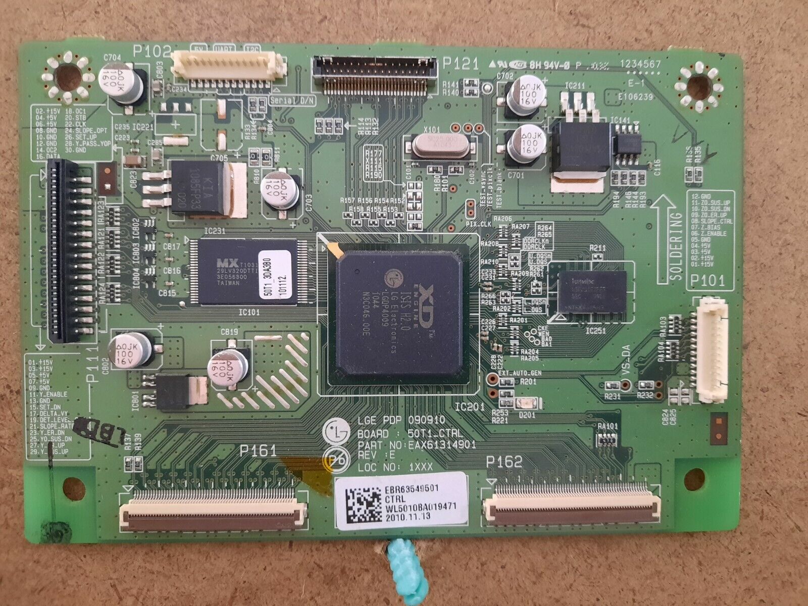 GENUINE LG 50PJ350 50PJ650 Logic Control Board - EBR63549501 EAX61314901