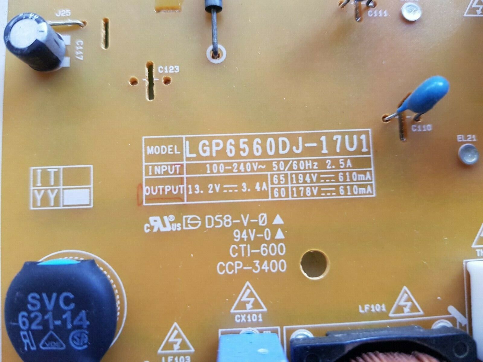 GENUINE LG 65UJ632T POWER SUPPLY BOARD EAY64511001 EAX67189001 (1.4)