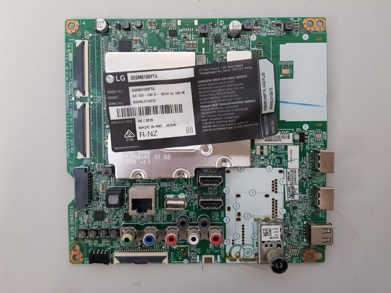 GENUINE LG 65SM8100PTA .AAUYLJD MAIN BOARD 65854802 EAX68253604 1.0 EBR87475801