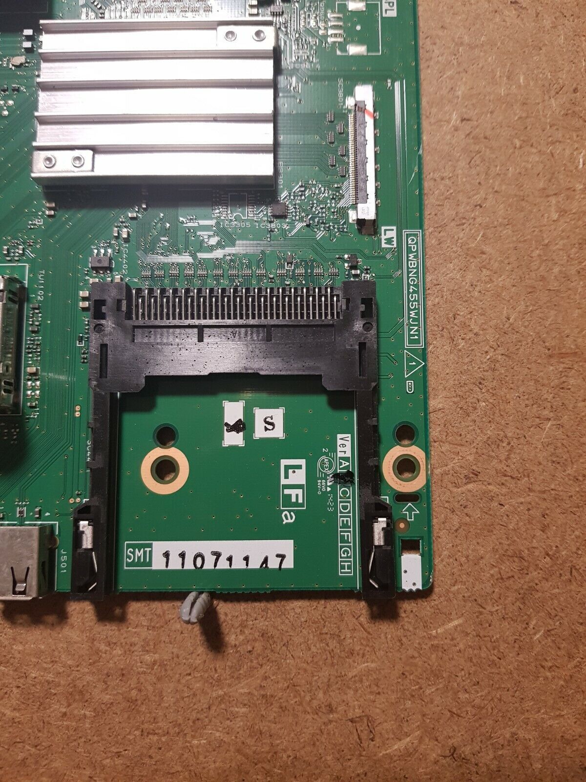 GENUINE Sharp LC-70LE360X Main Board - QPWBNG455WJN1 KG455WE0747F716 (Version B)